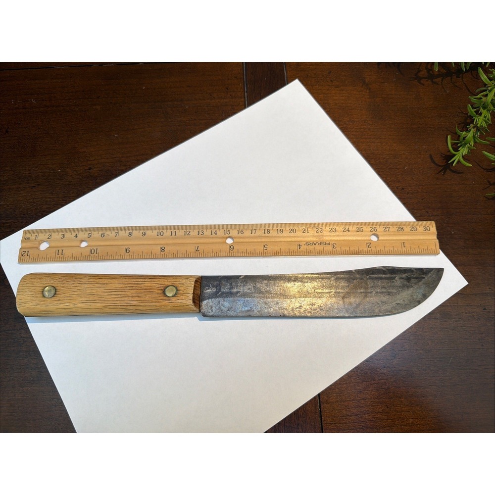 Old Hickory Ontario Knife Company 7" Blade Butcher Kitchen 11.5" Total - Picture 7 of 11